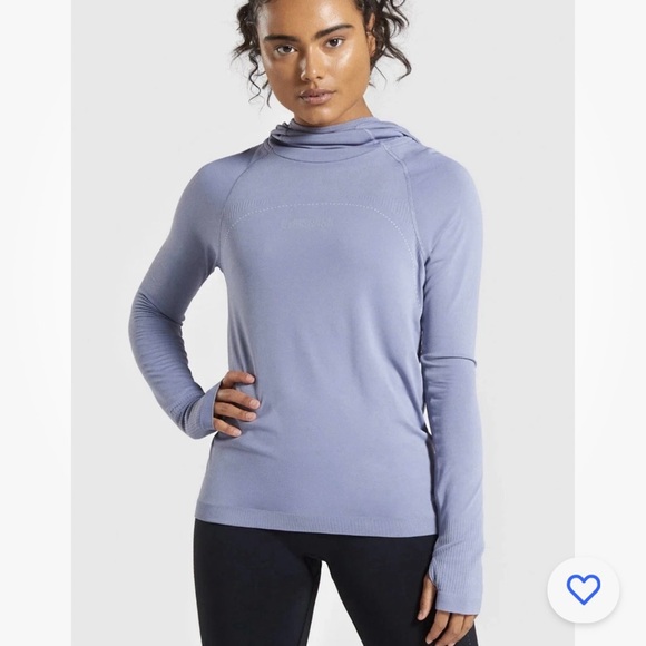 GYMSHARK Breeze Lightweight Seamless Hoodie in Shell Pink. Size Large ? - Picture 8 of 11